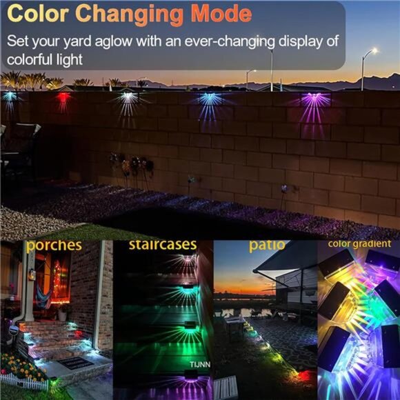 Solar Deck Lighting Backyard Deck Decor Step Lights Garden Post Fence - 6 Pack - Picture 3 of 7